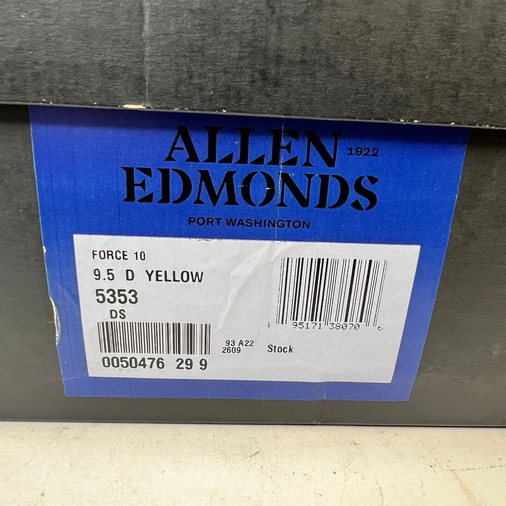 Allen Edmonds Force 10 Mens 9.5 D Yellow Suede Boat Shoes‎ Loafers